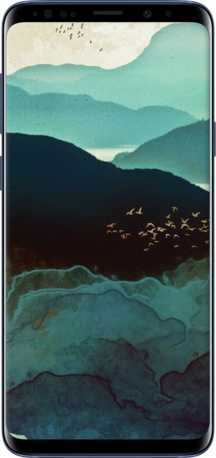 TPU чехол С изображением гор Индиго для Samsung Galaxy S9 Plus - 6484b-1365 изображение 
