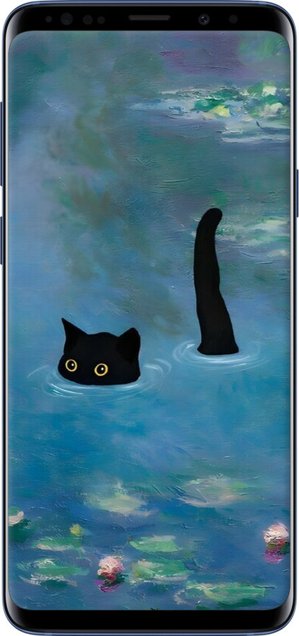 TPU чехол С изображением кота и водяной лилии Monet для Samsung Galaxy S9 Plus - 6519b-1365 изображение 