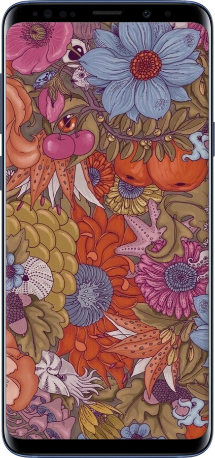 TPU чехол Абстрактные цветы для Samsung Galaxy S9 Plus - 6526b-1365 изображение 