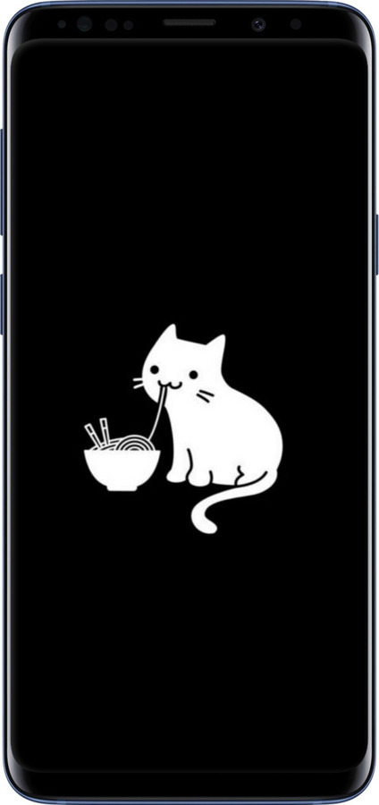 TPU чехол Милий кіт на чорному фоні для Samsung Galaxy S9 Plus - 6528b-1365 изображение 