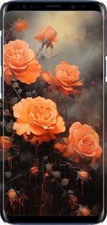 3D пластиковый глянцевый чехол Оранжевые розы для Samsung Galaxy S9 Plus - 5944c-1365 изображение 