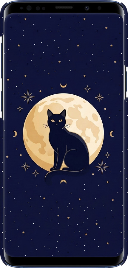 3D пластиковый глянцевый чехол Cute Cat Celestial/Witchy для Samsung Galaxy S9 Plus - 6787c-1365 изображение 