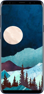 2D пластиковый чехол Горная идиллия ночной пейзаж для Samsung Galaxy S9 Plus - 6488t-1365 изображение 
