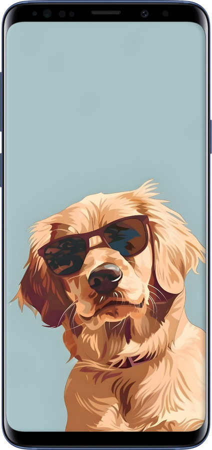 Силиконовый чехол Пес в очках для Samsung Galaxy S9 Plus - 6381u-1365 изображение 
