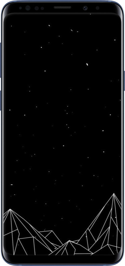 2D пластиковый чехол Черно белые абстрактные горы для Samsung Galaxy S9 Plus - 6437t-1365 изображение 