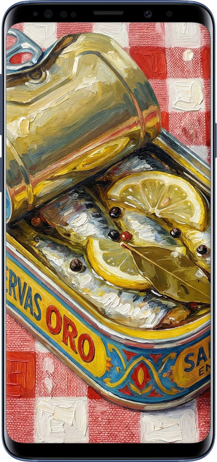 2D пластиковый чехол Vintage Sardine Tin Phone для Samsung Galaxy S9 Plus - 6772t-1365 изображение 