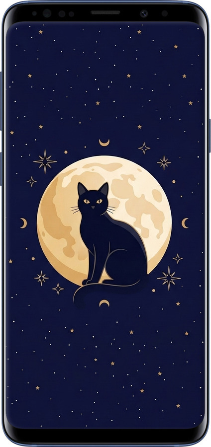 2D пластиковый чехол Cute Cat Celestial/Witchy для Samsung Galaxy S9 Plus - 6787t-1365 изображение 