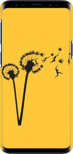 3D пластиковый глянцевый чехол Минимализм одуванчики для Samsung Galaxy S9 - 6449c-1355 изображение 
