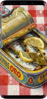 3D пластиковый глянцевый чехол Vintage Sardine Tin Phone для Samsung Galaxy S9 - 6772c-1355 изображение 