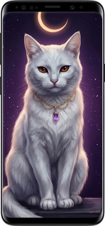 2D пластиковий чехол Mystic White Cat Gothic Dark Purple Gold для Samsung Galaxy S9 - 6805t-1355 изображение 