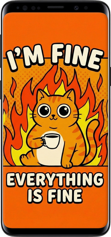 Силиконовый чехол Funny Cat для Samsung Galaxy S9 - 6786u-1355 изображение 