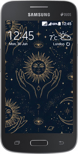 Силіконовий чехол Celestial Harmony: Sun & Moon Gold Mystic Pattern для Samsung Galaxy Star Advance G350E - 6778u-210 изображение 