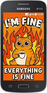 Силиконовый чехол Funny Cat для Samsung Galaxy Star Advance G350E - 6786u-210 изображение 