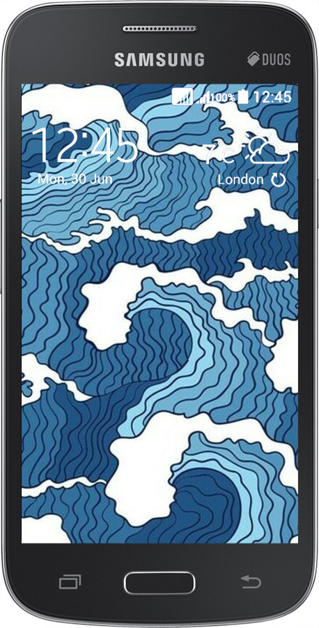 Силиконовый чехол Абстрактный рисунок морских волн для Samsung Galaxy Core Plus G3500 - 6538u-359 изображение 