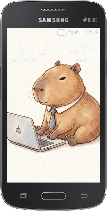 Силиконовый чехол Funny Capybara CEO Working для Samsung Galaxy Star Advance G350E - 6777u-210 изображение 