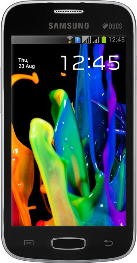 Силиконовый чехол брызги краски для Samsung Galaxy Star Plus S7262 - 3957u-360 изображение 