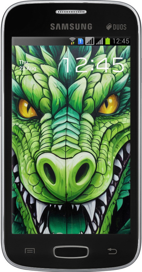 Силиконовый чехол Зелёный дракон для Samsung Galaxy Star Plus S7262 - 5816u-360 изображение 