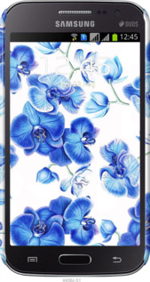 3D пластиковый глянцевый чехол Голубые орхидеи для Samsung Galaxy Win i8552 - 4406c-51 изображение 
