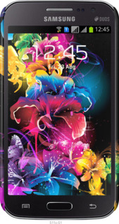 3D пластиковый глянцевый чехол Абстрактные цветы для Samsung Galaxy Win i8552 - 511c-51 изображение 