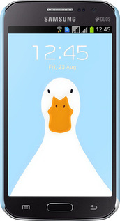 3D пластиковий матовий чехол Гусак для Samsung Galaxy Win i8552 - 6350m-51 изображение 