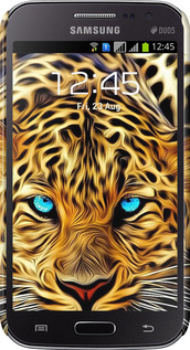 3D пластиковый матовый чехол Леопард для Samsung Galaxy Win i8552 - 6611m-51 изображение 