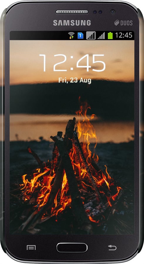 3D пластиковий глянцевий чехол Вогонь для Samsung Galaxy Win i8552 - 6021c-51 изображение 