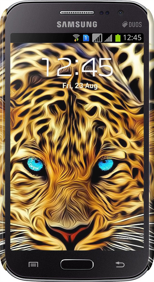 3D пластиковый матовый чехол Леопард для Samsung Galaxy Win i8552 - 6611m-51 изображение 