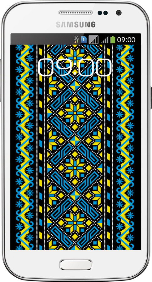 Силиконовый чехол Вышиванка 39 для Samsung Galaxy Win i8552 - 1173u-51 изображение 