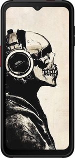 Силиконовый чехол Скелет-меломан v2 для Samsung Galaxy Xcover 6 Pro - 1200u-2918 изображение 