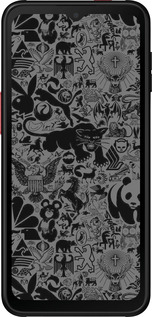 Силиконовый чехол Чёрно-серый стикер бомбинг для Samsung Galaxy Xcover 6 Pro - 2432u-2918 изображение 