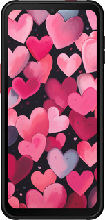 Силиконовый чехол Сердечки 4 для Samsung Galaxy Xcover 6 Pro - 5662u-2918 изображение 