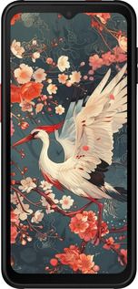 Силиконовый чехол Сакура и аист для Samsung Galaxy Xcover 6 Pro - 6108u-2918 изображение 