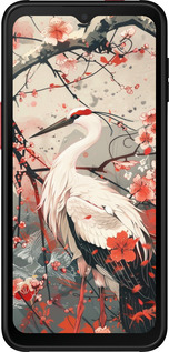 Силиконовый чехол Аист в цвету сакуры для Samsung Galaxy Xcover 6 Pro - 6109u-2918 изображение 