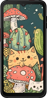 Силиконовый чехол Коты грибы для Samsung Galaxy Xcover 6 Pro - 6321u-2918 изображение 
