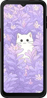 Силиконовый чехол Котик в цветах для Samsung Galaxy Xcover 6 Pro - 6390u-2918 изображение 