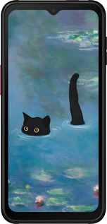 Силіконовий чехол Із зображенням кота та водяної лілії Monet для Samsung Galaxy Xcover 6 Pro - 6519u-2918 изображение 