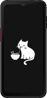 Силиконовый чехол С милым котом на черном фоне для Samsung Galaxy Xcover 6 Pro - 6528u-2918 изображение 