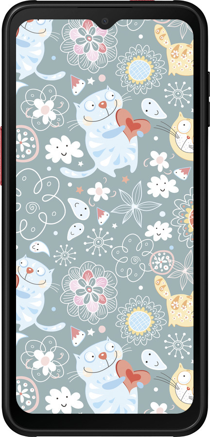 Силиконовый чехол Котята v3 для Samsung Galaxy Xcover 6 Pro - 1223u-2918 изображение 