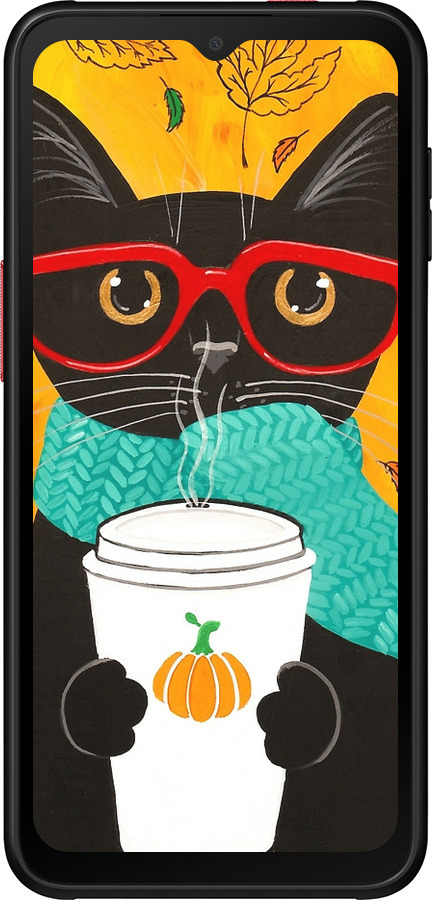 Силиконовый чехол Осенний кот для Samsung Galaxy Xcover 6 Pro - 4026u-2918 изображение 