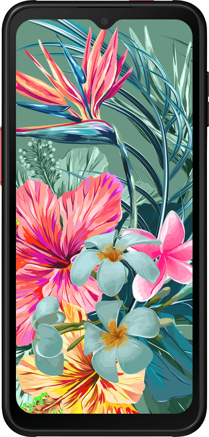 Силиконовый чехол Тропические цветы v1 для Samsung Galaxy Xcover 6 Pro - 4667u-2918 изображение 