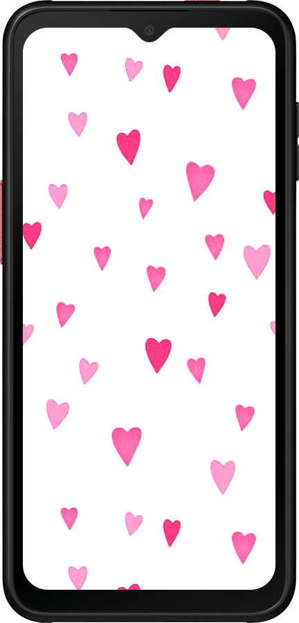 Силиконовый чехол Сердечки 2 для Samsung Galaxy Xcover 6 Pro - 4763u-2918 изображение 