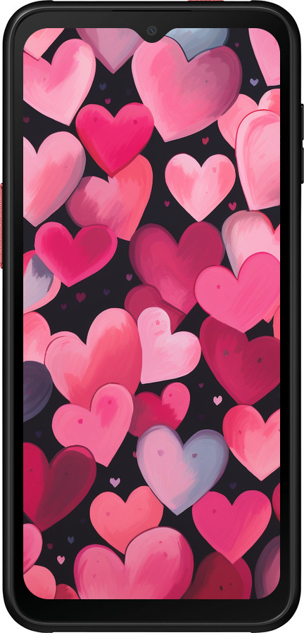 Силиконовый чехол Сердечки 4 для Samsung Galaxy Xcover 6 Pro - 5662u-2918 изображение 