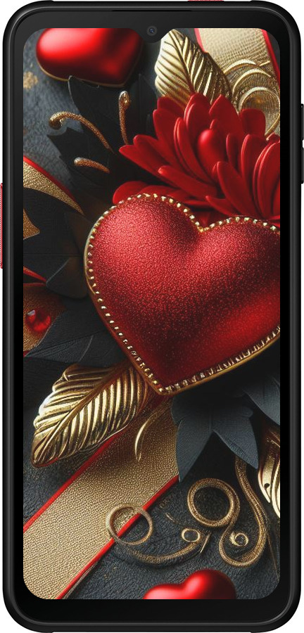 Силиконовый чехол Сердечки v2 для Samsung Galaxy Xcover 6 Pro - 5832u-2918 изображение 