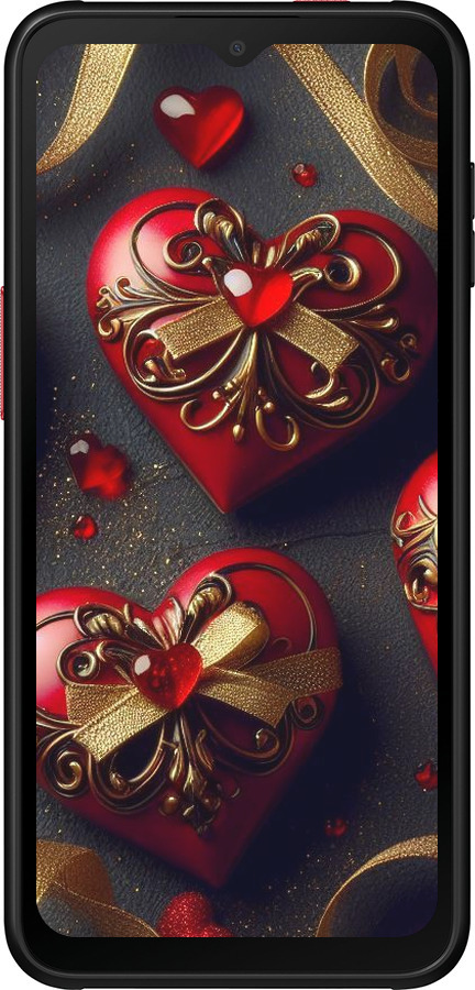 Силиконовый чехол Сердечки v4 для Samsung Galaxy Xcover 6 Pro - 5834u-2918 изображение 