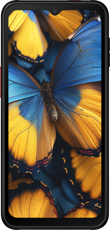 Силиконовый чехол Желто-голубые бабочки для Samsung Galaxy Xcover 6 Pro - 6046u-2918 изображение 