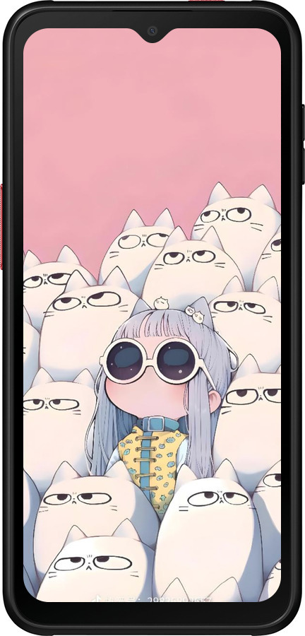 Силиконовый чехол Малышка с котами для Samsung Galaxy Xcover 6 Pro - 6295u-2918 изображение 