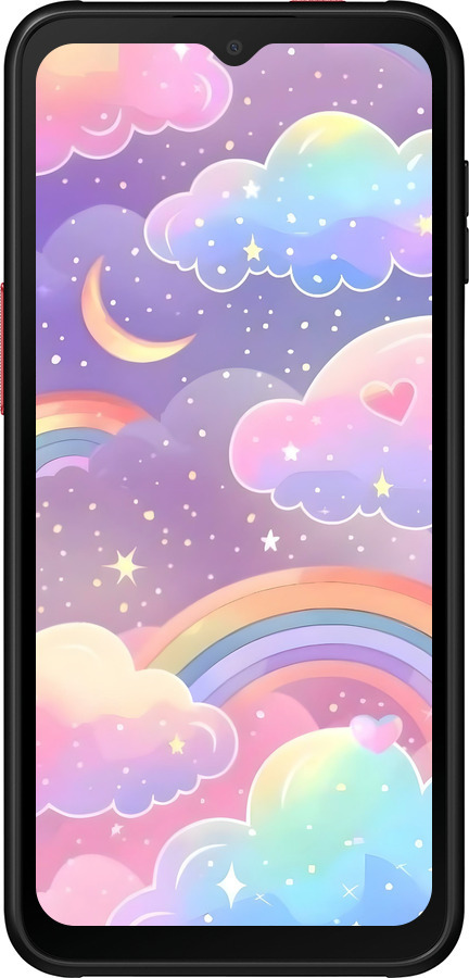 Силиконовый чехол Облака и радуга для Samsung Galaxy Xcover 6 Pro - 6312u-2918 изображение 