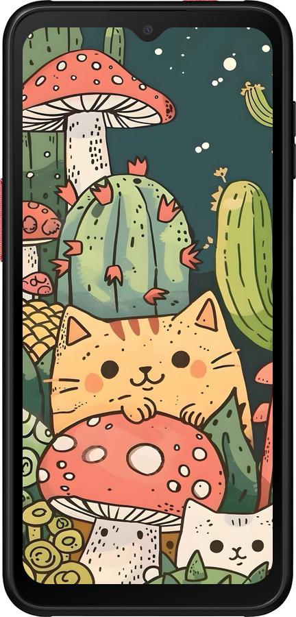 Силиконовый чехол Коты грибы для Samsung Galaxy Xcover 6 Pro - 6321u-2918 изображение 