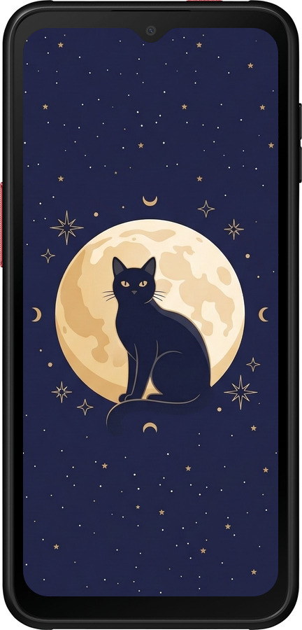 Силиконовый чехол Cute Cat Celestial/Witchy для Samsung Galaxy Xcover 6 Pro - 6787u-2918 изображение 