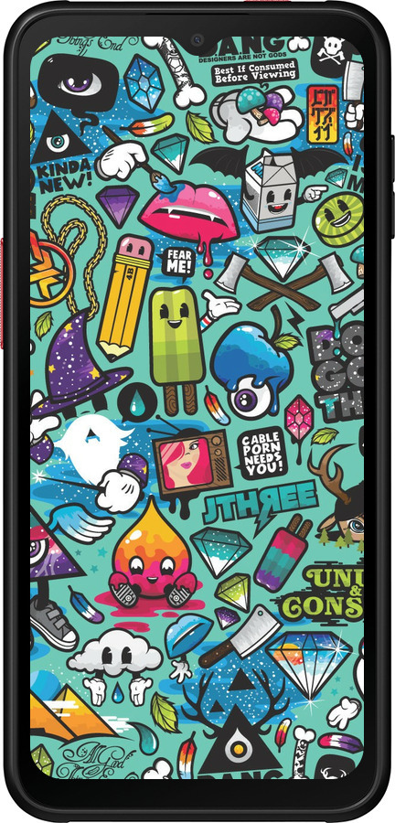 Силиконовый чехол Стикер бомбинг 1 для Samsung Galaxy Xcover 6 Pro - 693u-2918 изображение 